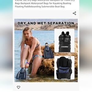 ESONE 30L dry  Bags Waterproof Backpack for Travel  Kayaking  Floating Paddlebor